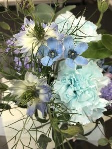 ブルー系の花束｜「みどりやＲｉｃｏ」　（長野県岡谷市の花キューピット加盟店 花屋）のブログ