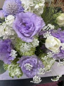 紫色のアレンジメント｜「みどりやＲｉｃｏ」　（長野県岡谷市の花キューピット加盟店 花屋）のブログ